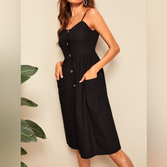 Like New✨ Shein Button Cami Dress - Picture 1 of 4